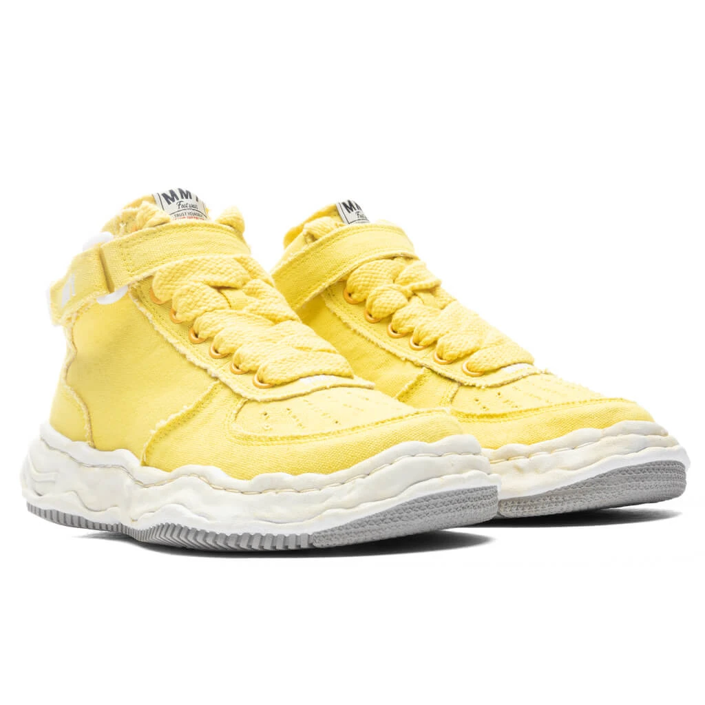 Wayne High OG Sole Washed Canvas Sneaker - Yellow 4 Wayne High OG Sole Washed Canvas Sneaker - Yellow - Image 2