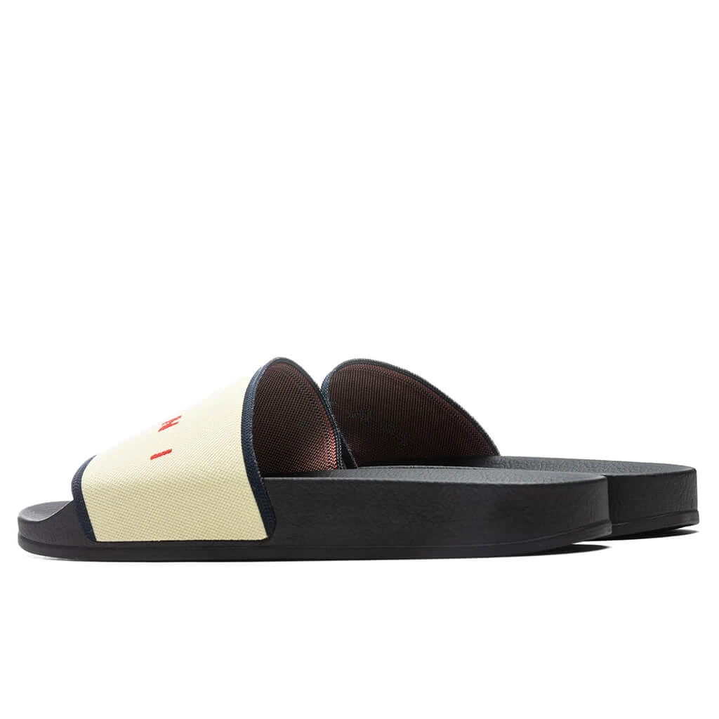 Marni Rubber Slide - Ecru/Blue Black/Red 5 Marni Rubber Slide - Ecru/Blue Black/Red - Image 3