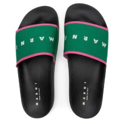 Marni Rubber Slide - Garden Green/Fuchsia/Silk White -Birkenstock Store Marni Rubber Slide Garden Green Fuchsia Silk White SAMR003202 P4547 ZO102 12 31 2021 01 5