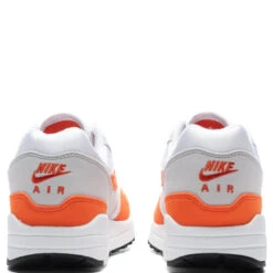 Nike Women's Air Max 1 '87 'Safety Orange' - Neutral Grey/Safety Orange/White -Birkenstock Store Nike Air Max 1 87 Women s Neutral Grey Safety Orange White DZ2628 002 10 08 23 Feature KN 6