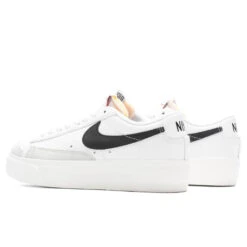 Nike Women's Blazer Low Platform - White/Black/Sail -Birkenstock Store Nike Blazer Low Platform WHITE BLACK SAIL TEAM ORANGE DJ0292 101 07 28 23 Feature KN 5