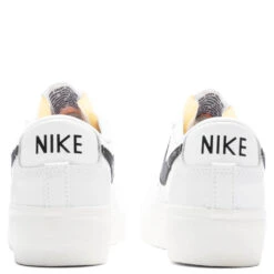 Nike Women's Blazer Low Platform - White/Black/Sail -Birkenstock Store Nike Blazer Low Platform WHITE BLACK SAIL TEAM ORANGE DJ0292 101 07 28 23 Feature KN 6