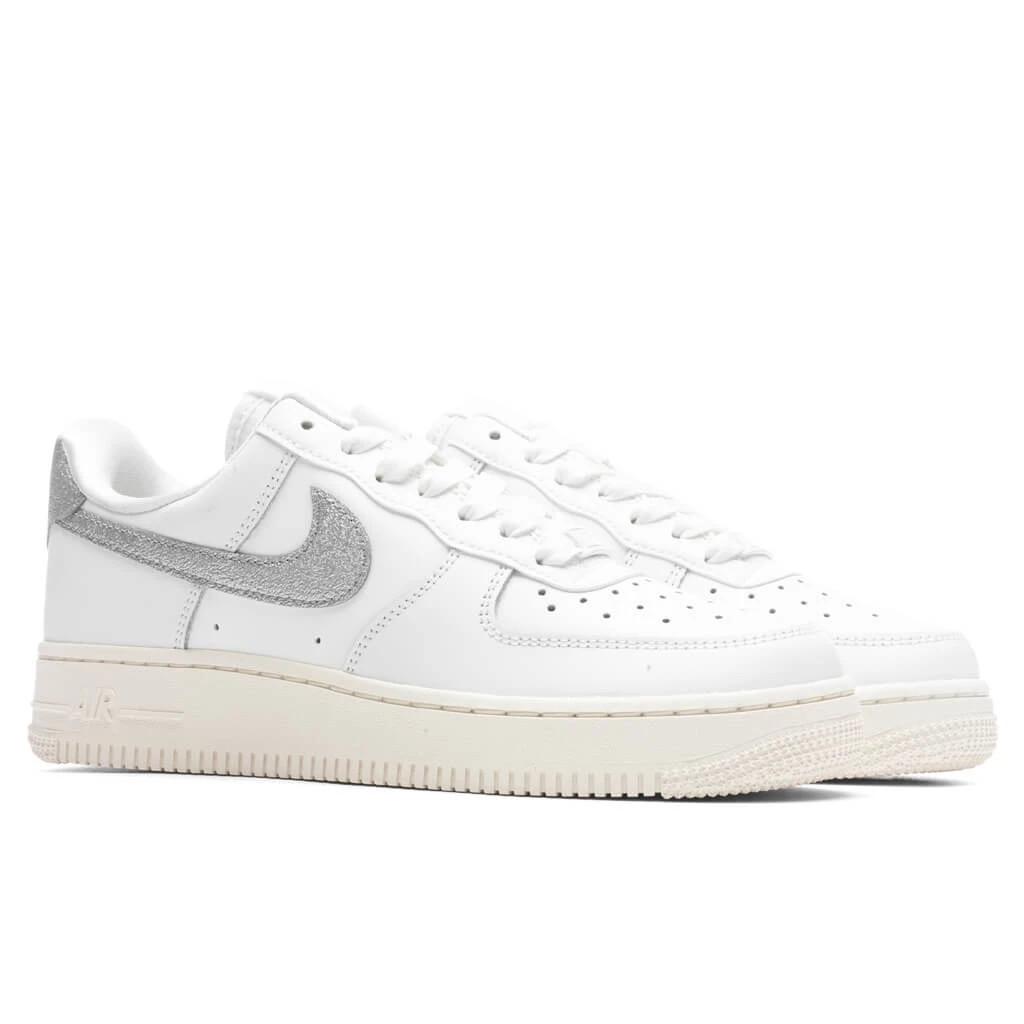 Nike Women's Air Force 1 '07 - Summit White/Metallic Silver 4 Nike Women's Air Force 1 '07 - Summit White/Metallic Silver - Image 2