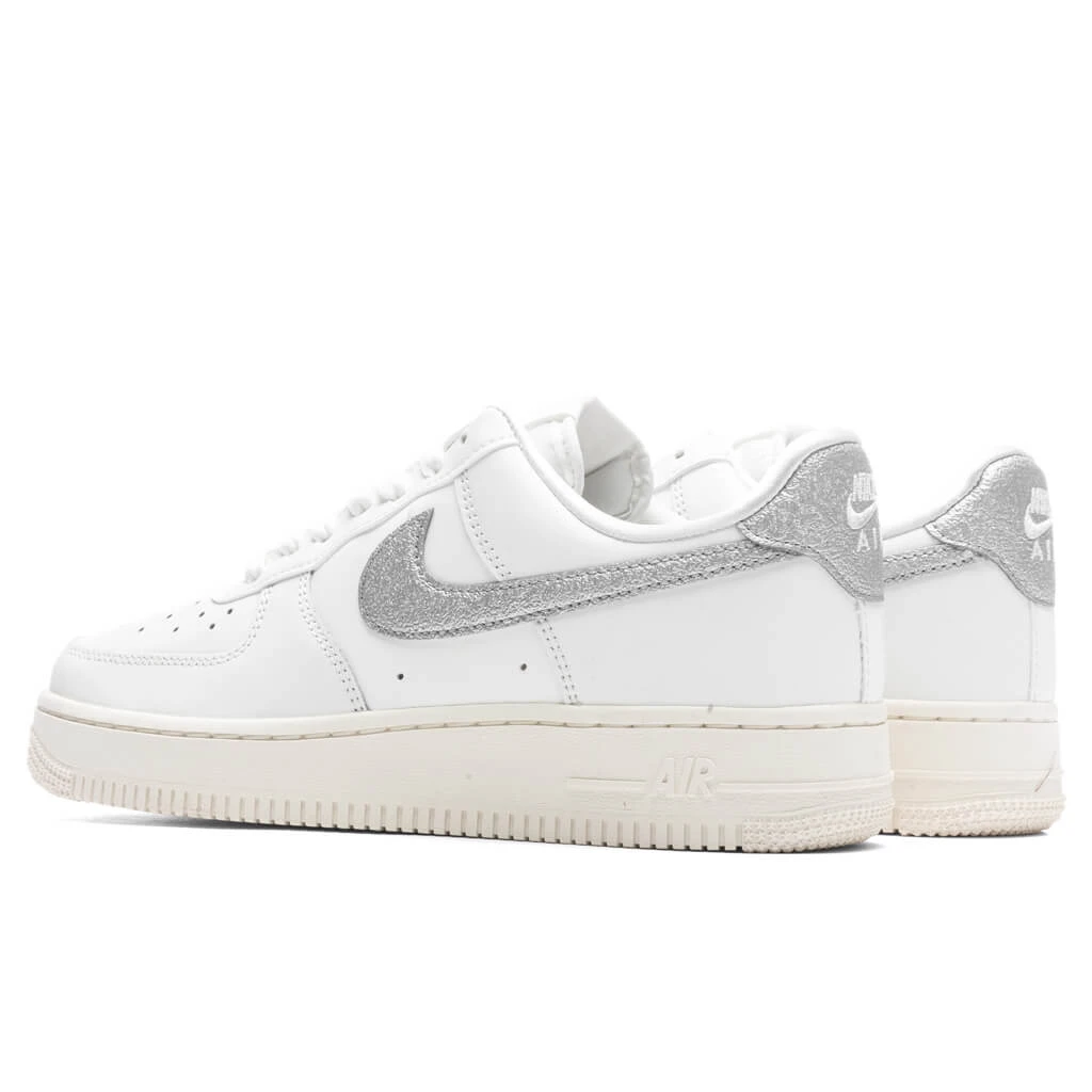 Nike Women's Air Force 1 '07 - Summit White/Metallic Silver 5 Nike Women's Air Force 1 '07 - Summit White/Metallic Silver - Image 3