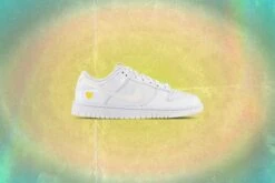 Nike Women's Dunk Low Yellow Heart - White/Optic Yellow -Birkenstock Store Nike Women s Dunk High White Sail Optic Yellow FD0803 100 01 20 23 feature01 png