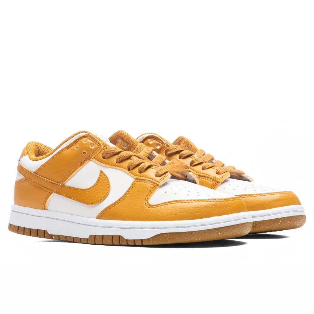 Nike Women's Next Nature Dunk Low - Phantom/Gold Suede/White 4 Nike Women's Next Nature Dunk Low - Phantom/Gold Suede/White - Image 2