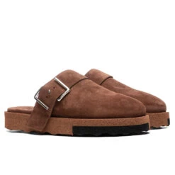 Comfort Leather Slipper - Brown/Black 8 Comfort Leather Slipper - Brown/Black -Birkenstock Store Off White c o Virgil Abloh Comfort Leather Slipper Brown Black OMIC003S21LEA0016010 03 25 2021 01 2