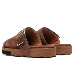 Comfort Leather Slipper - Brown/Black 9 Comfort Leather Slipper - Brown/Black -Birkenstock Store Off White c o Virgil Abloh Comfort Leather Slipper Brown Black OMIC003S21LEA0016010 03 25 2021 01 3