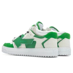 Floating Arrow Sneaker - White/Green -Birkenstock Store Off White c o Virgil Abloh Floating Arrow Sneaker White Green OMIA244F22LEA0010155 11 15 22 Feature VR 4