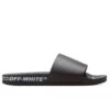 Industrial Belt Slider - Black/White -Birkenstock Store Off White c o Virgil Abloh Industrial Belt Slider Black White OMIC001S22MAT0011001 1