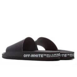 Industrial Belt Slider - Black/White -Birkenstock Store Off White c o Virgil Abloh Industrial Belt Slider Black White OMIC001S22MAT0011001 3