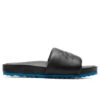 Leather Slider - Black/Blue -Birkenstock Store Off White c o Virgil Abloh Leather Slider Black Blue OMIC006S22LEA0011045 02 02 23 Feature VR JP