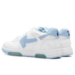Out Of Office Calf Leather - White/Light Blue -Birkenstock Store Off White c o Virgil Abloh Out of Office Calf Leather White Light Blue OMIA189C99LEA0040140 04 11 23 Feature VR 4