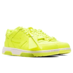 Out Of Office Calf Leather - Yellow Fluo -Birkenstock Store Off White c o Virgil Abloh Out of Office Calf Leather Yellow Fluo OMIA189F22LEA0016565 02 02 23 Feature VR 5
