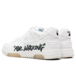 Out Of Office "For Walking" - White/Black -Birkenstock Store Off White c o Virgil Abloh Out of Office For Walking White Black OMIA189C99LEA0050110 04 11 23 Feature VR 4