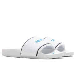 Towel Embroidery Slider - Blue/White 8 Towel Embroidery Slider - Blue/White -Birkenstock Store Off White c o Virgil Abloh Towel Embroidery Slider Blue White OMIC001F21MAT0014501 11 05 2021 01 2