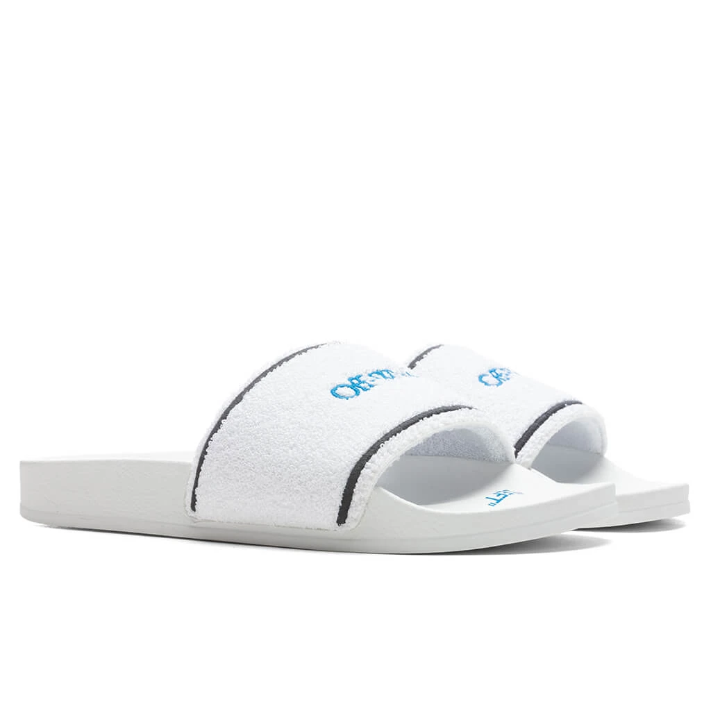 Towel Embroidery Slider - Blue/White 5 Towel Embroidery Slider - Blue/White - Image 3