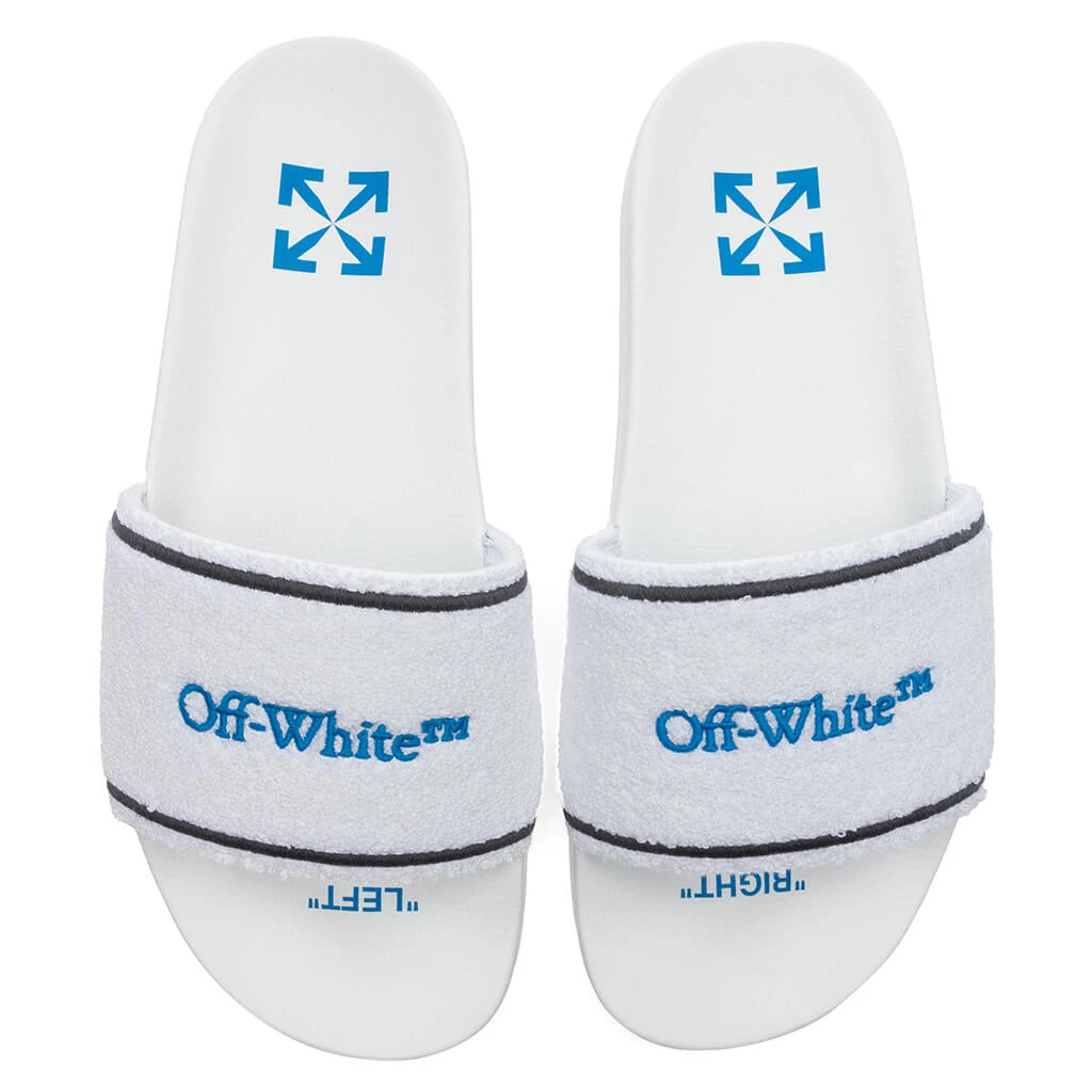 Towel Embroidery Slider - Blue/White 4 Towel Embroidery Slider - Blue/White - Image 2