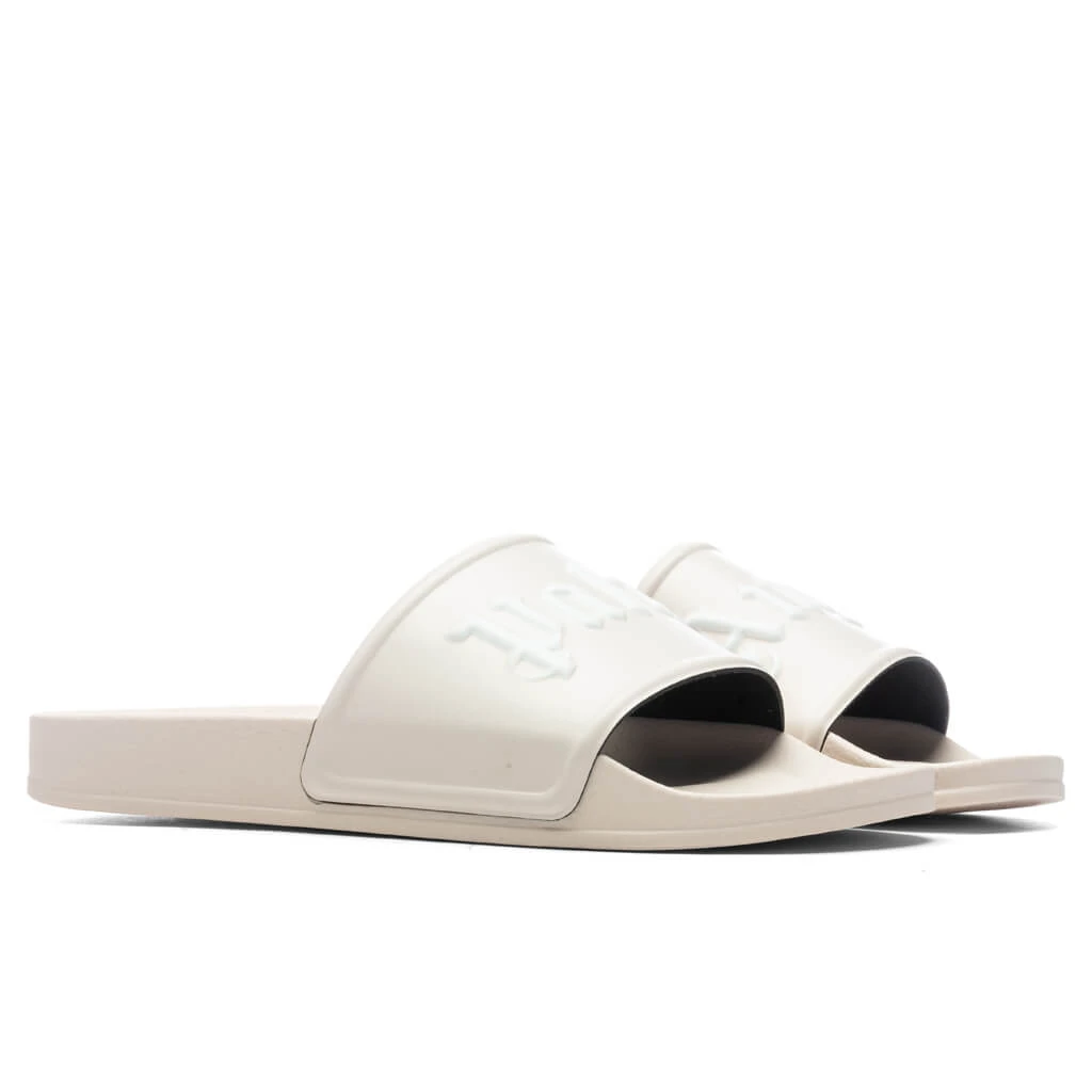 Palm Angels Pool Slider - Beige/White 4 Palm Angels Pool Slider - Beige/White - Image 2