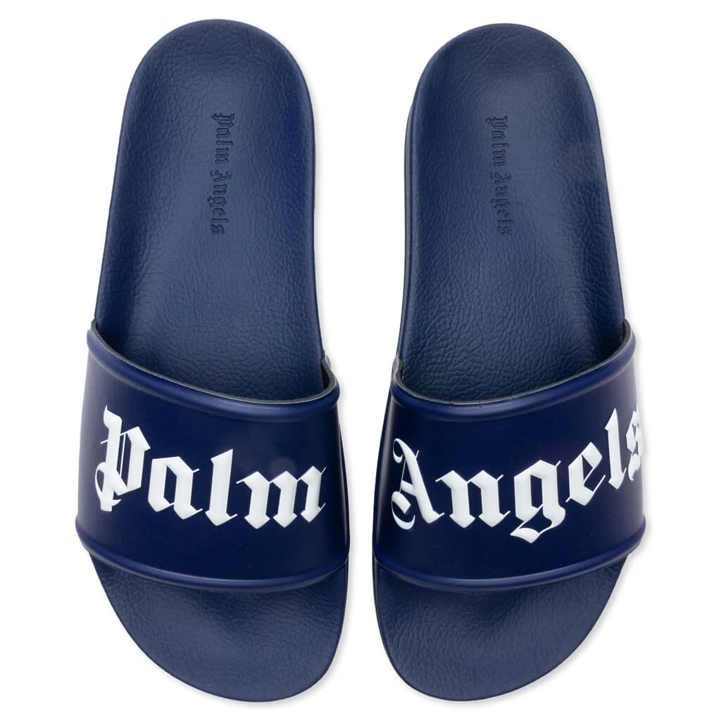 Palm Angels Pool Slider - Blue/White 4 Palm Angels Pool Slider - Blue/White - Image 2
