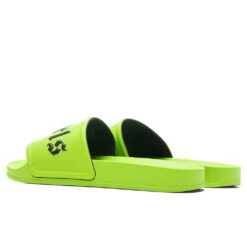 Palm Angels Pool Slider - Light Green -Birkenstock Store Palm Angels Pool Slider Light Green PMIC001S22PLA0015055 09 24 22 S NF Feature 2