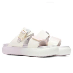 Puma Women's Suede Mayu Sandal Summer Camp - Pristine/Lavender Fog -Birkenstock Store Puma Suede Mayu Sandal Summer Camp Pristine Lavender Fog 387453
