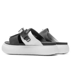 Puma Women's Suede Mayu Sandal - Marshmallow/Dark Shadow -Birkenstock Store Puma Suede Mayu Sandal Women s White 383380 01 09 12 22 Feature JAYLEEN 3