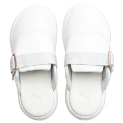 Puma Women's Suede Mayu Mule L - Nimbus Cloud/Platinum Grey -Birkenstock Store Puma Women s Suede Mayu Mule L Nimbus Cloud Platinum Grey 388598 02 11 20 22 Feature JM 6