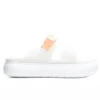 Puma Women's Suede Mayu Sandal - White/Nimbus Cloud/Fizzy Melon -Birkenstock Store Puma Women s Suede Mayu Sandal Puma White Nimbus Cloud Fizzy Melon 384433 02 08 25 22 Feature JORDAN 3