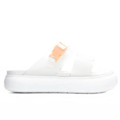 Puma Women's Suede Mayu Sandal - White/Nimbus Cloud/Fizzy Melon