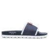 Cable Knit Sole Pool Slide - Navy -Birkenstock Store Thom Browne Cable Knit Sole Pool Slide Navy MFL083A 05690 415 08 11 22 Feature VR