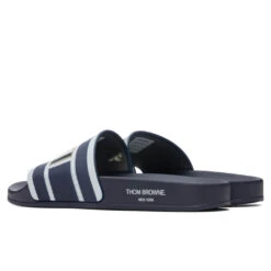 Trompe L'oeil Pool Slide - Charcoal 8 Trompe L'oeil Pool Slide - Charcoal -Birkenstock Store Thom Browne Trompe L oeil Pool Slide Charcoal MFL054M 05690 015 06 19 2021 01 3