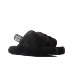 Ugg Kids Fluff Yeah Slide - Black -Birkenstock Store UGG Kids Fluff Yeah Slide Black 1098494K BLK 11 29 2021 01 2