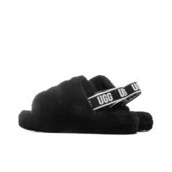 Ugg Kids Fluff Yeah Slide - Black -Birkenstock Store UGG Kids Fluff Yeah Slide Black 1098494K BLK 11 29 2021 01 3