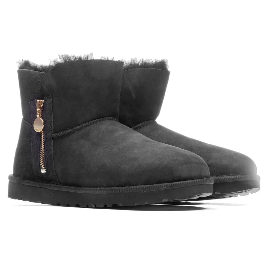 Ugg Women's Bailey Zip Mini Boot - Black 4 Ugg Women's Bailey Zip Mini Boot - Black - Image 2