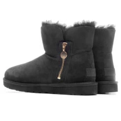 Ugg Women's Bailey Zip Mini Boot - Black 8 Ugg Women's Bailey Zip Mini Boot - Black -Birkenstock Store UGG Women s Bailey Zip Mini Boot Black 1112481 BLK 12 03 22 Feature JM 5