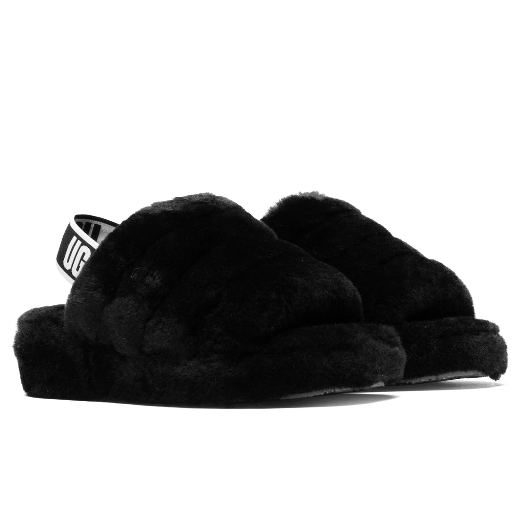 Ugg Women's Fluff Yeah Slide - Black 4 Ugg Women's Fluff Yeah Slide - Black - Image 2