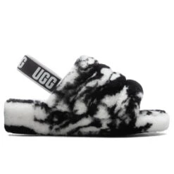 Ugg Women's Fluff Yeah Slide Marble - Black