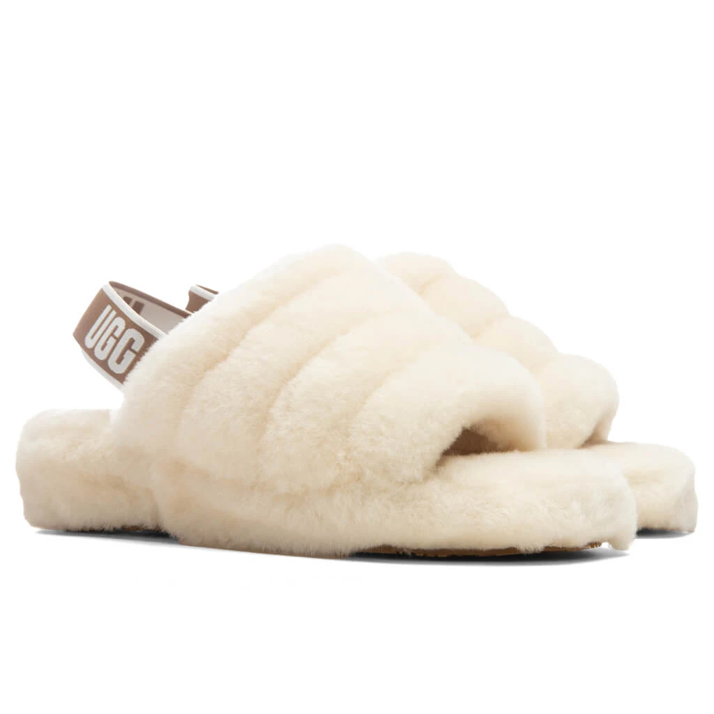 Ugg Women's Fluff Yeah Slide - Natural 4 Ugg Women's Fluff Yeah Slide - Natural - Image 2