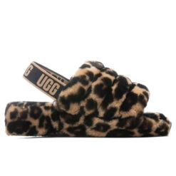Ugg Women's Fluff Yeah Slide Panther Print - Butterscotch