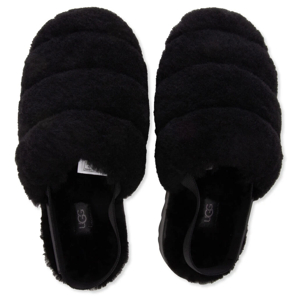 Ugg Women's Super Fluff Slipper - Black 6 Ugg Women's Super Fluff Slipper - Black - Image 4