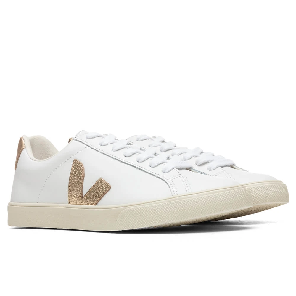 Veja Women's Esplar Logo Leather - Extra White/Platine 4 Veja Women's Esplar Logo Leather - Extra White/Platine - Image 2