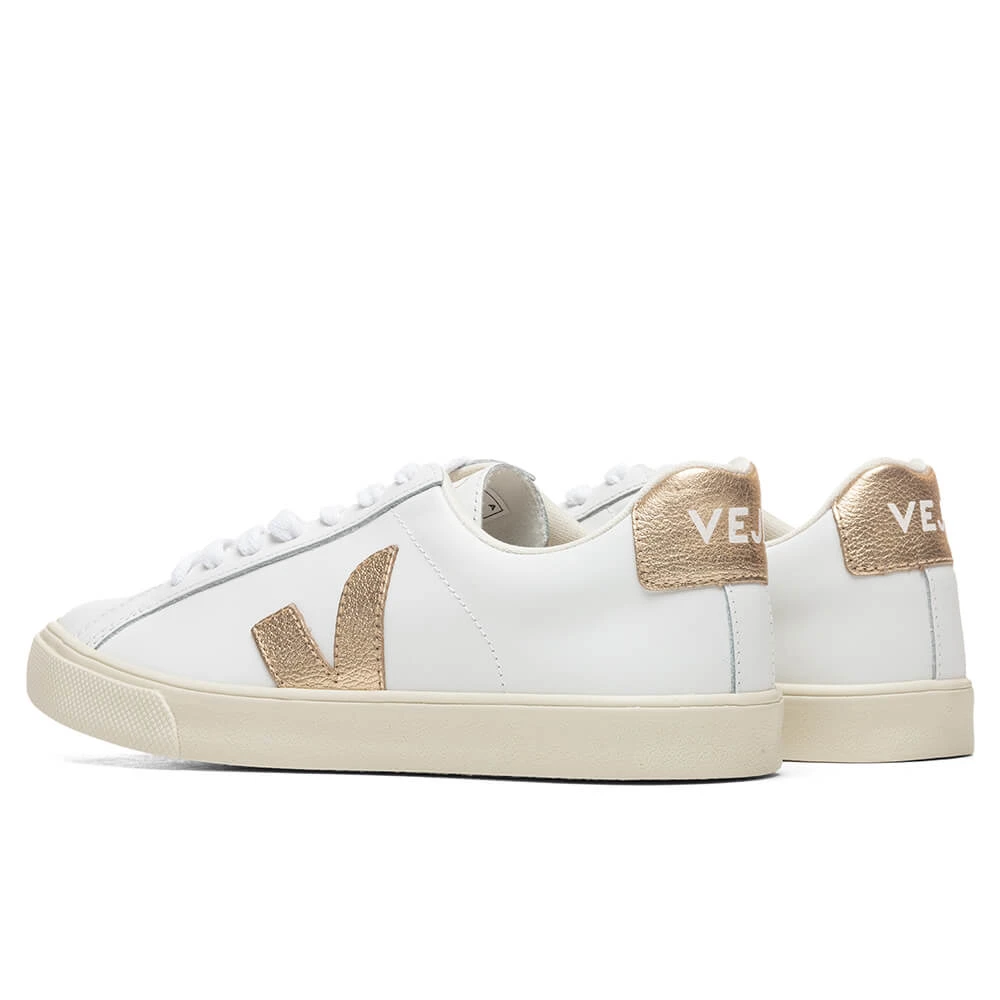 Veja Women's Esplar Logo Leather - Extra White/Platine 5 Veja Women's Esplar Logo Leather - Extra White/Platine - Image 3