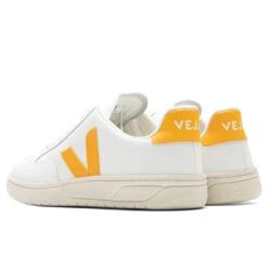 Veja Women's V-12 Leather - Extra White/Ouro -Birkenstock Store Veja Women s V 12 Leather Extra White Ouro XD0202799AP1P08 3