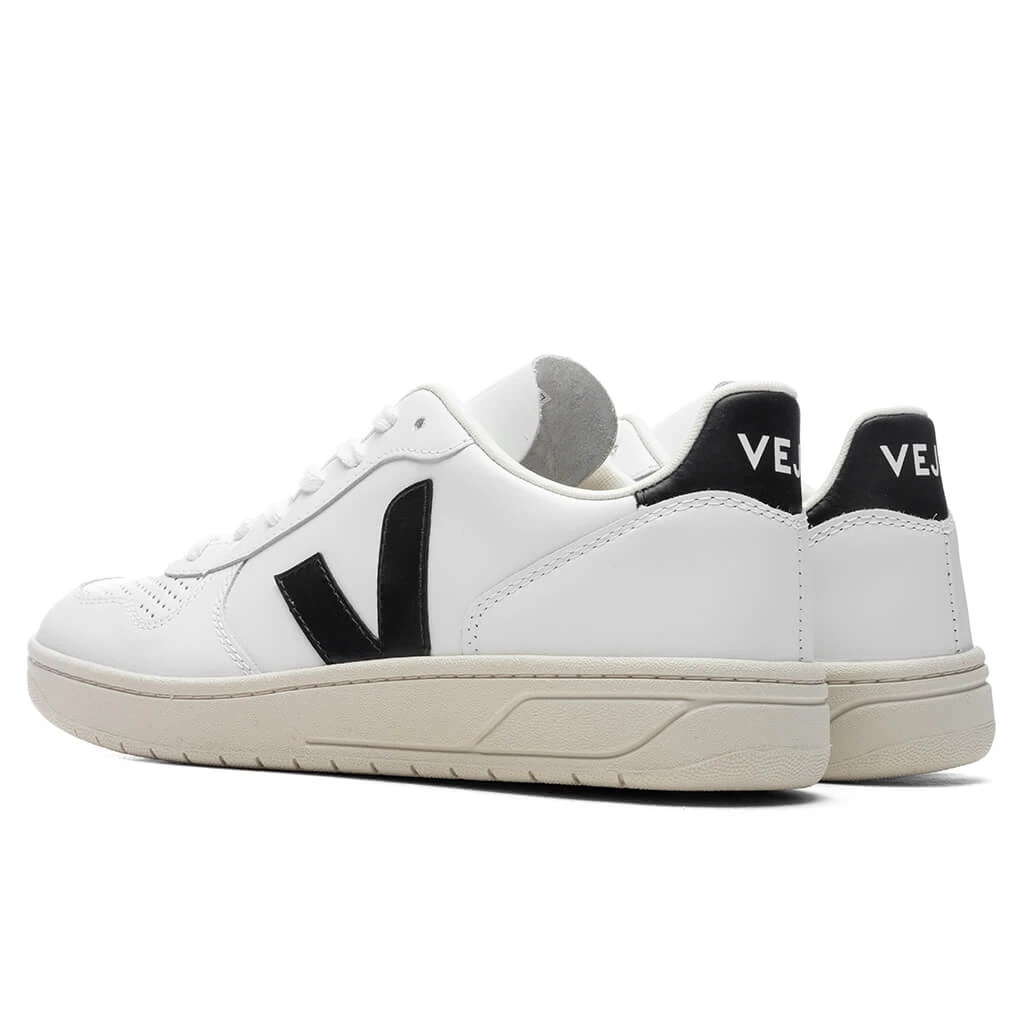 Veja Women's V-10 Leather - Extra White/Black 5 Veja Women's V-10 Leather - Extra White/Black - Image 3