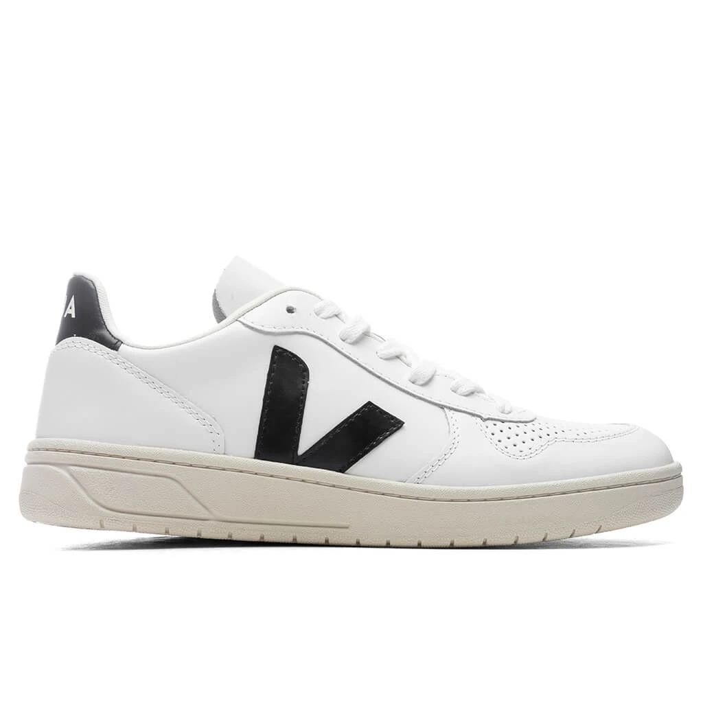 Veja Women's V-10 Leather - Extra White/Black 3 Veja Women's V-10 Leather - Extra White/Black