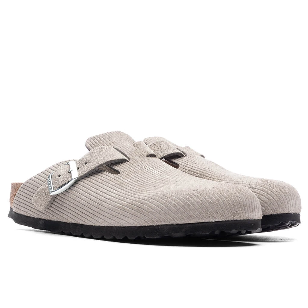 Birkenstock Wide Boston Suede Embossed - Corduroy Stone Coin 4 Birkenstock Wide Boston Suede Embossed - Corduroy Stone Coin - Image 2