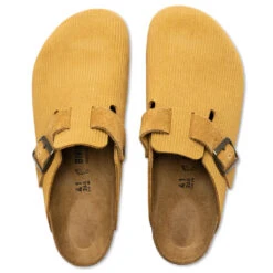 Birkenstock Women's Narrow Boston Suede Embossed - Cork Brown -Birkenstock Store Women s Narrow Boston Suede Corduroy Cork Brown 1026183 08 06 23 Feature VR 6