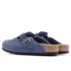 Birkenstock Women's Narrow Boston Suede Embossed - Indigo Blue 8 Birkenstock Women's Narrow Boston Suede Embossed - Indigo Blue -Birkenstock Store Women s Narrow Boston Suede Corduroy Indigo 1026182 08 06 23 Feature VR 5