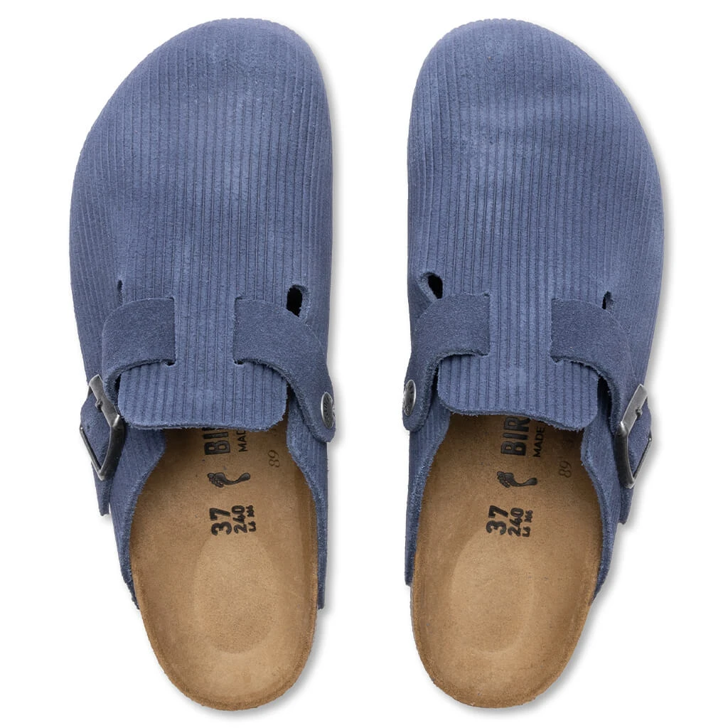 Birkenstock Women's Narrow Boston Suede Embossed - Indigo Blue 6 Birkenstock Women's Narrow Boston Suede Embossed - Indigo Blue - Image 4